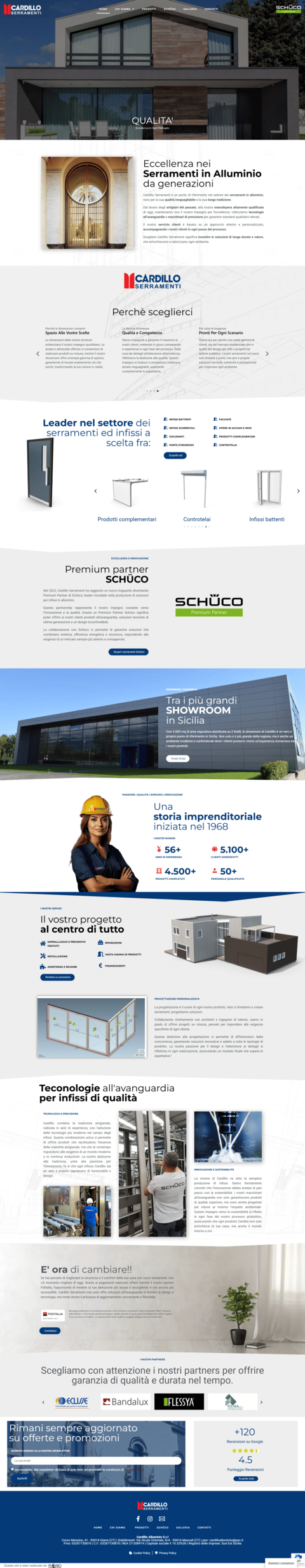 homepage del sito web www.cardillo.it -Mascali (CT)